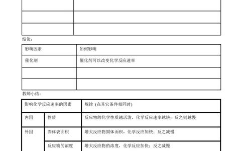 新教材精创6.2.1化学反应速率教学设计（2）-人教版高中化学必修第二册_高化_2025春-人教版高中化学_02新版高中化学必修二_2.课件+教案+学案+练习配套版_教案