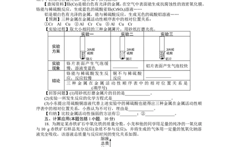 2013-2014学年化学人教九年级下第8单元金属和金属材料单元检测_初中化学_01.人教版初中化学_01.初中化学课件PPT--教案--试题_初中化学全套_化学试题