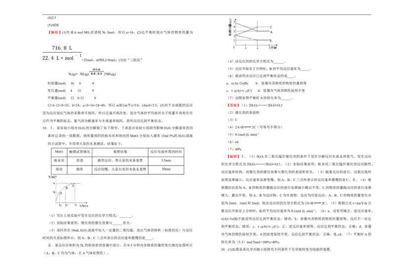 原创2020-2021学年必修第二册第六单元化学反应与能量达标检测卷（A）教师版_高化_2025春-人教版高中化学_02新版高中化学必修二_5.试卷习题_单元测试