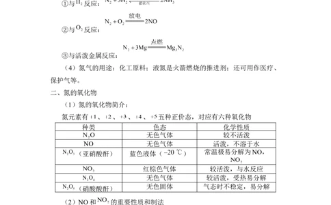 《第二节氮及其化合物》优质课教案教学设计_高化_2025春-人教版高中化学_02新版高中化学必修二_9.课件+教案+练习备用_第五章化工生产中的重要非金属元素