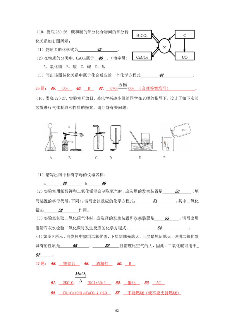 8年中考（2005-2012）全国各地中考化学真题分类汇编第6单元碳和碳的氧化物_初中化学_01.人教版初中化学_01.初中化学课件PPT--教案--试题_初中化学全套_化学试题