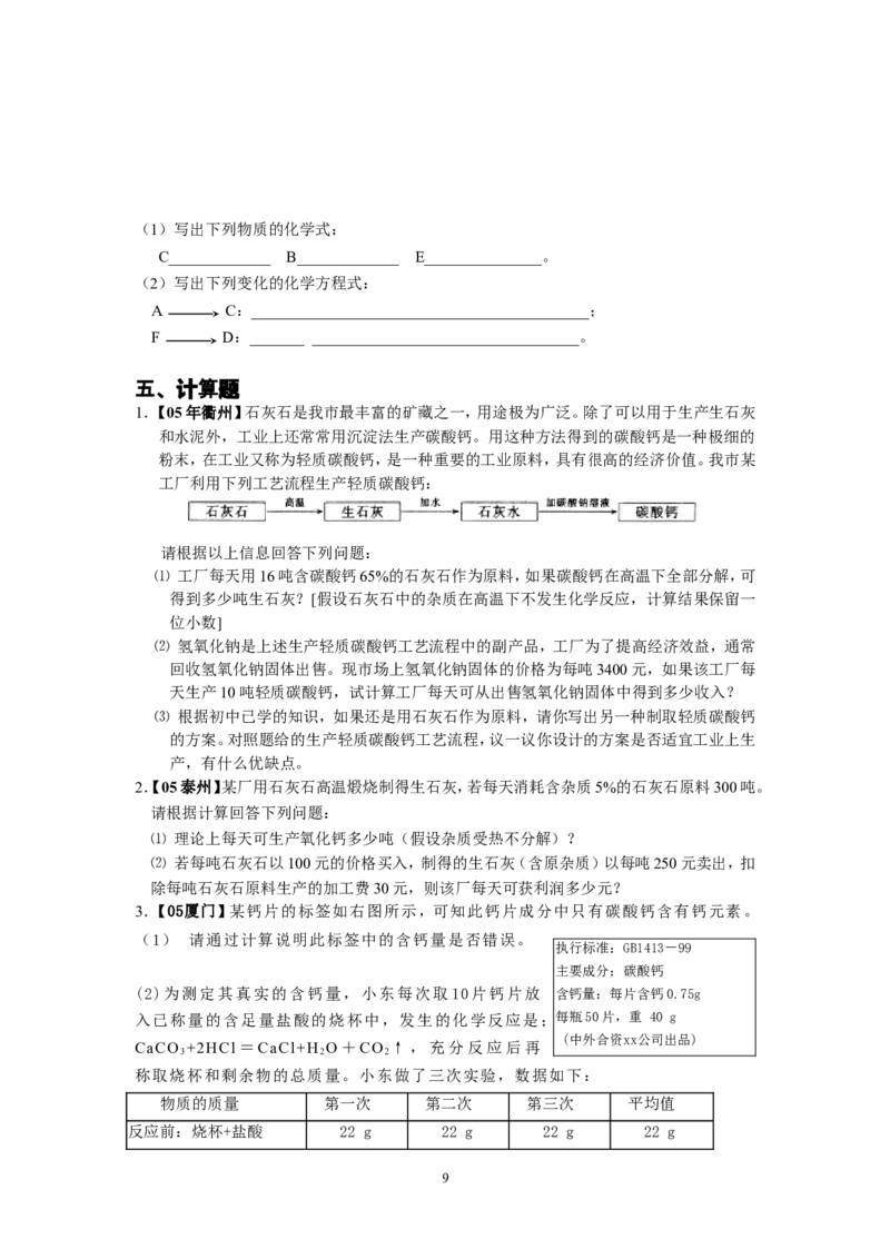 8年中考（2005-2012）全国各地中考化学真题分类汇编第6单元碳和碳的氧化物_初中化学_01.人教版初中化学_01.初中化学课件PPT--教案--试题_初中化学全套_化学试题