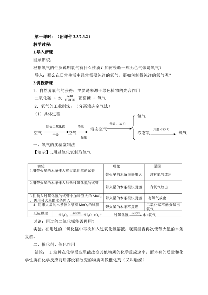人教版九年级化学第二单元总教案-我们周围的空气_初中化学_01.人教版初中化学_01.初中化学课件PPT--教案--试题_初中化学&mdash;课件&mdash;教案&mdash;试题-推荐_9年级上课件教案试题_第2单元