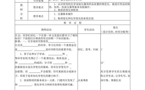 九年级化学上册-第一单元-走进化学世界教案1-新人教版_初中化学_01.人教版初中化学_01.初中化学课件PPT--教案--试题_初中化学&mdash;课件&mdash;教案&mdash;试题-推荐_9年级上课件教案试题
