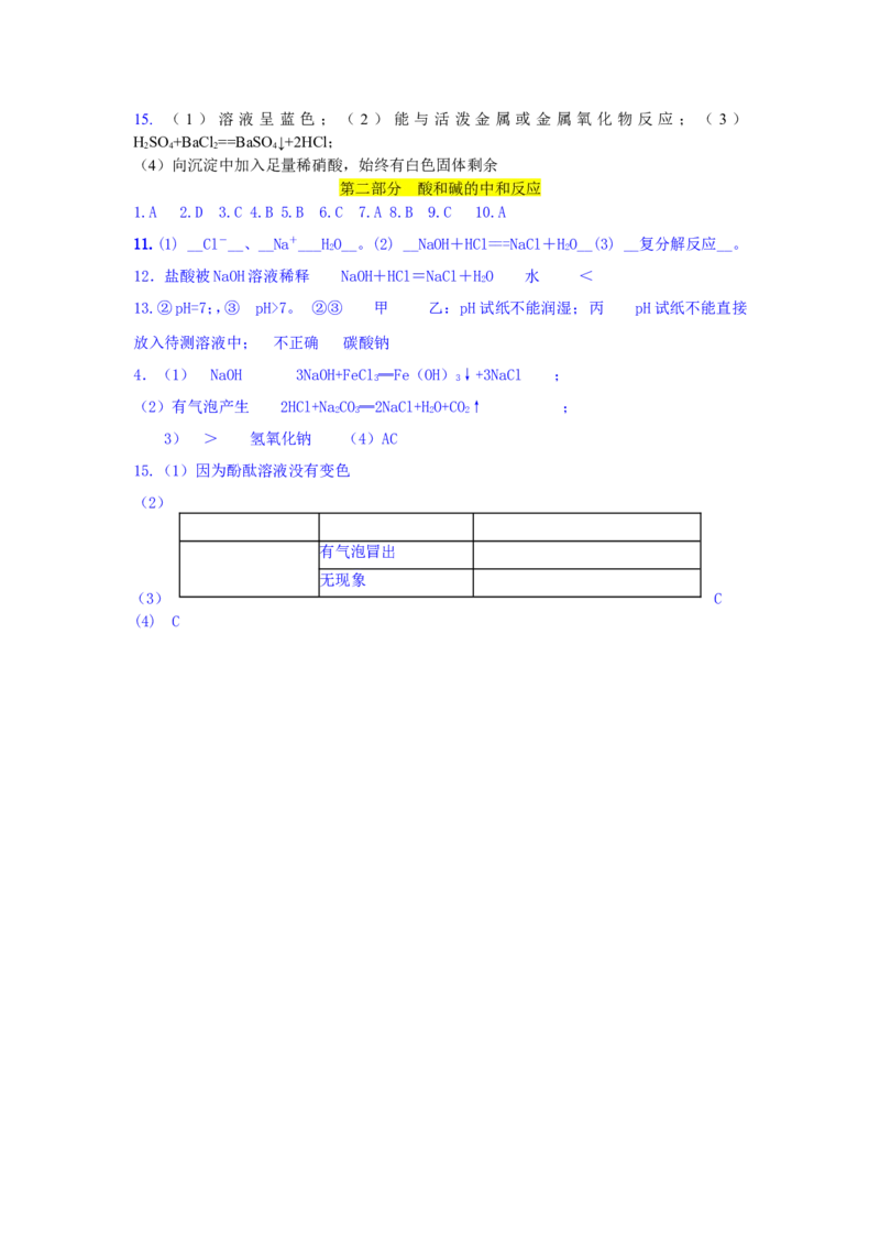 人教版九年级化学单元专项测试卷（第十单元酸和碱）_初中化学_01.人教版初中化学_01.初中化学课件PPT--教案--试题_初中化学18年试卷_人教版九年级化学下册2018