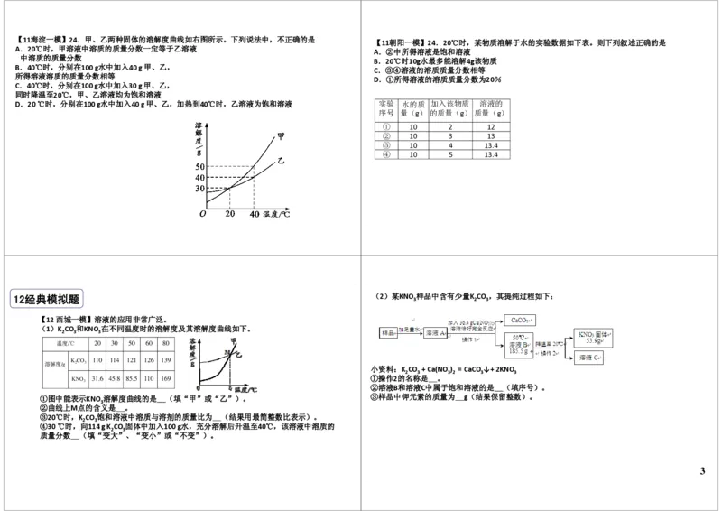 五年中考模拟中的溶液经典真题_初中化学_01.人教版初中化学_03.初中化学专项视频_[8214]初中化学难点突破溶液_第2讲五年中考模拟中的溶液经典真题