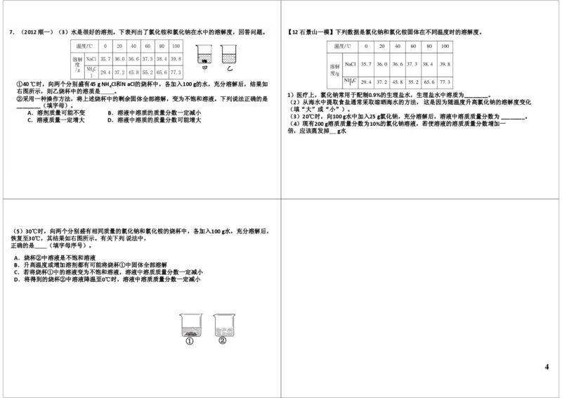 五年中考模拟中的溶液经典真题_初中化学_01.人教版初中化学_03.初中化学专项视频_[8214]初中化学难点突破溶液_第2讲五年中考模拟中的溶液经典真题