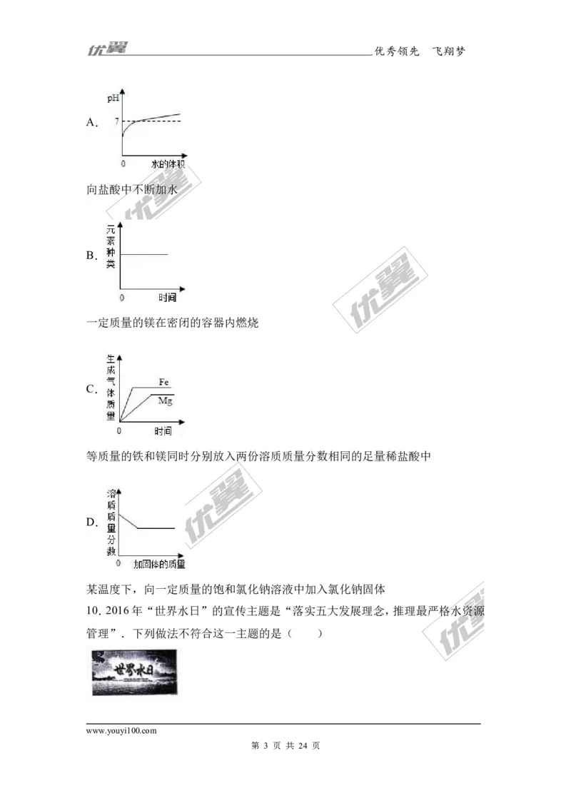 2017年安徽省蚌埠市固镇校级中考化学一模试卷（解析版）_初中化学_01.人教版初中化学_01.初中化学课件PPT--教案--试题_初中化学全套(课件--教案--配套)_18年初中化学9年级下