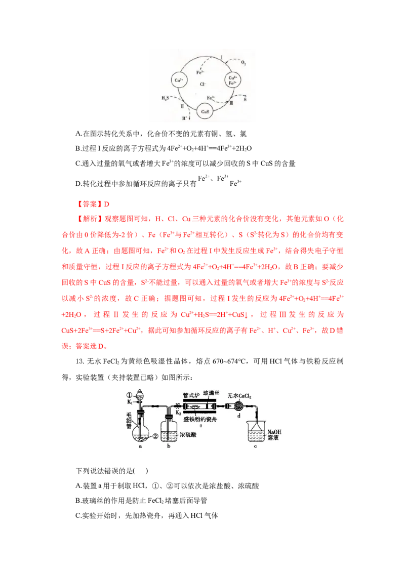 专题1（实验活动）铁及其重要化合物（分层作业）-（人教版2019必修第一册）（解析版）_高化_595801221724高中化学新人教版选择性必修一二三电子版教案PPT课件高中试卷_分层作业
