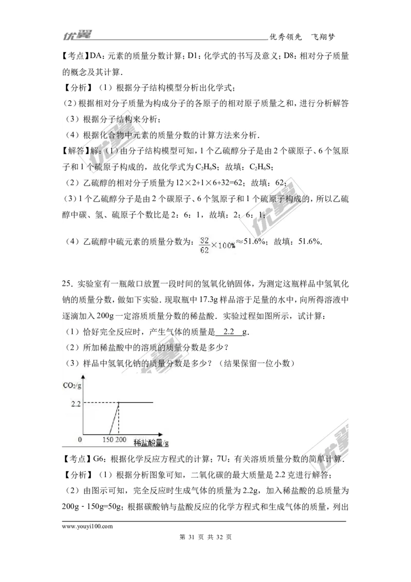 2017年广东省阳江市阳东区校级中考化学模拟试卷（2）（解析版）_初中化学_01.人教版初中化学_01.初中化学课件PPT--教案--试题_初中化学全套(课件--教案--配套)_18年初中化学9年级下