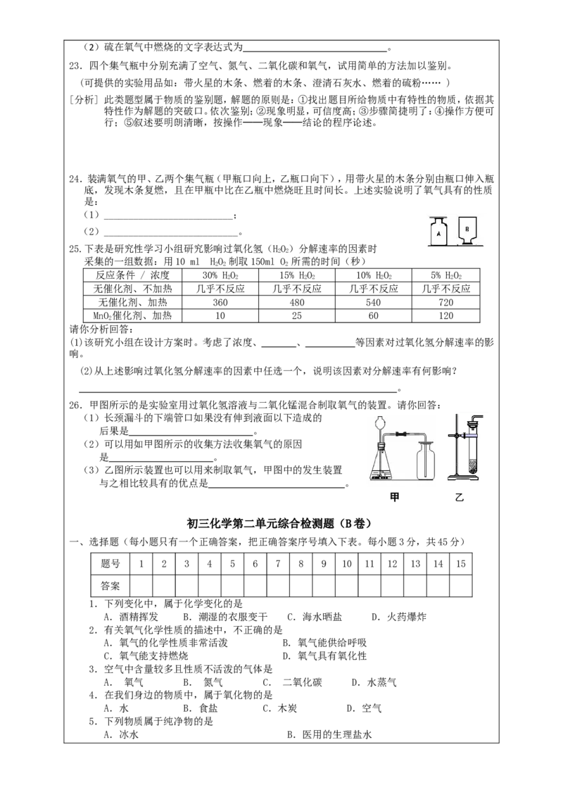初三化学上册-第二单元-《我们周围的空气》_初中化学_01.人教版初中化学_01.初中化学课件PPT--教案--试题_初中化学&mdash;课件&mdash;教案&mdash;试题-推荐_9年级上课件教案试题_9年级上教案