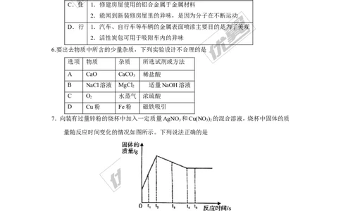 2017年四川省遂宁市中考化学试题（精校word版,无答案）_初中化学_01.人教版初中化学_01.初中化学课件PPT--教案--试题_初中化学全套(课件--教案--配套)_18年初中化学9年级上