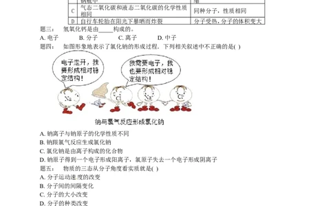 专题物质构成的奥秘&mdash;基础篇课后练习及详解_初中化学_01.人教版初中化学_07.初中化学中考总复习_人教版化学中考专题复习