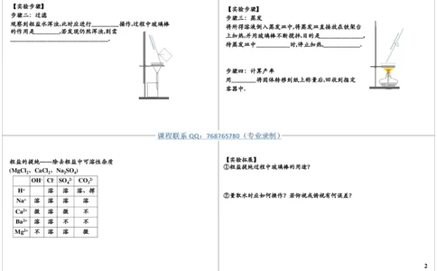 八大必考实验之粗盐的提纯_初中化学_01.人教版初中化学_03.初中化学专项视频_10054化学八大必考实验9讲王丽颖_第9讲八大必考实验之粗盐的提纯
