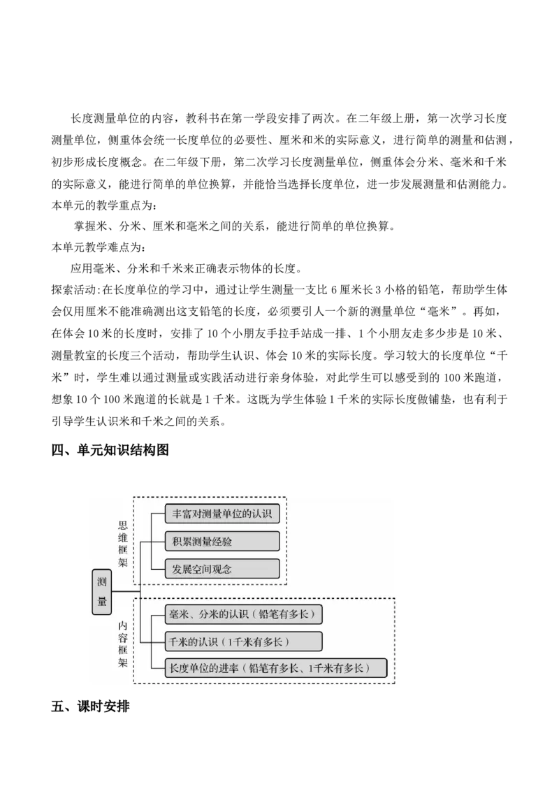 第四单元测量（单元解读）-（北师大版）_26春北师大版数学二下_19、赠送其它资料_二年级数学下册（北师大版）_旧版_二年级数学下册（北师大版）_单元解读