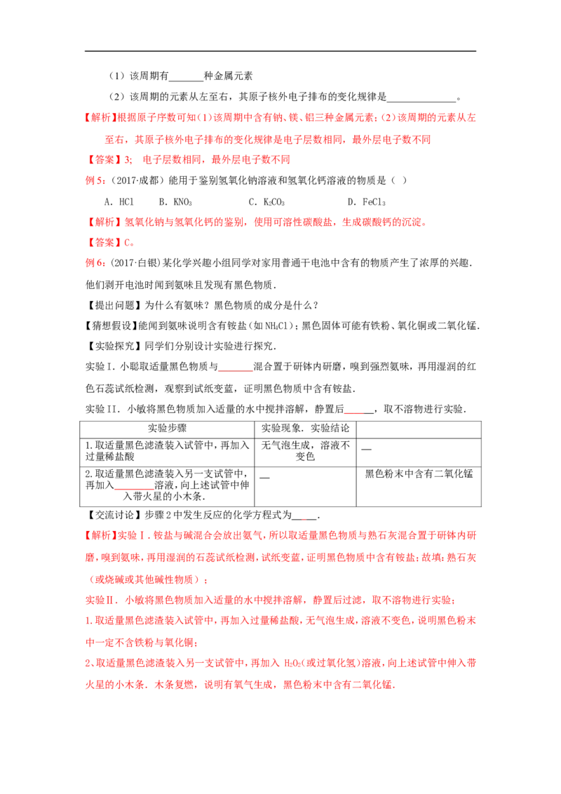 2018届中考化学总复习专题突破讲义：第十一讲解决问题的程序化思想_初中化学_01.人教版初中化学_07.初中化学中考总复习_2018届中考化学总复习专题突破讲义