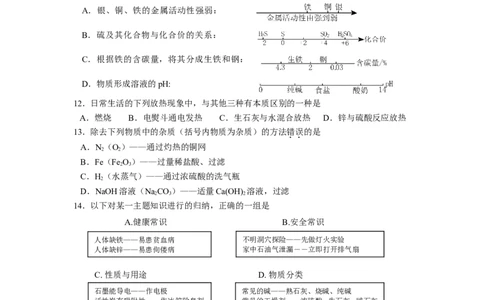 2009年广东省中山市初中化学竞赛_初中化学_01.人教版初中化学_01.初中化学课件PPT--教案--试题_初中化学全套_化学试题_2009全国各地初中学生化学素质和实验能力竞赛试题汇编
