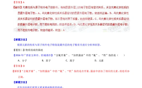 专题02物质的组成和分类（讲）-备战2017年中考化学二轮复习讲练测（解析版）_初中化学_01.人教版初中化学_07.初中化学中考总复习_备战2017年中考化学二轮复习讲练测（讲）