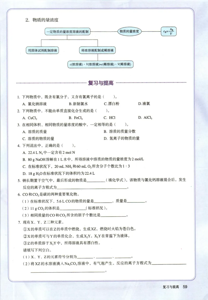 新人教版高中化学必修一电子课本_高化_2025春-人教版高中化学_01新版高中化学必修一