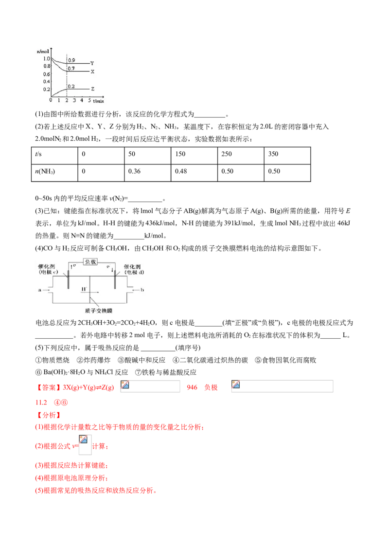 期中综合检测卷02综合检测-2020-2021学年高一化学下学期期中专项复习（人教版2019必修第二册）（解析版）_高化_2025春-人教版高中化学_02新版高中化学必修二_8.期中专项复习