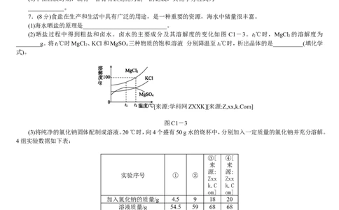 主题训练（一）_初中化学_01.人教版初中化学_07.初中化学中考总复习_2017-2018人教版初中化学专题复习题型突破_2017-2018人教版初中化学专题复习主题训练5套（有答案）（5份打包）