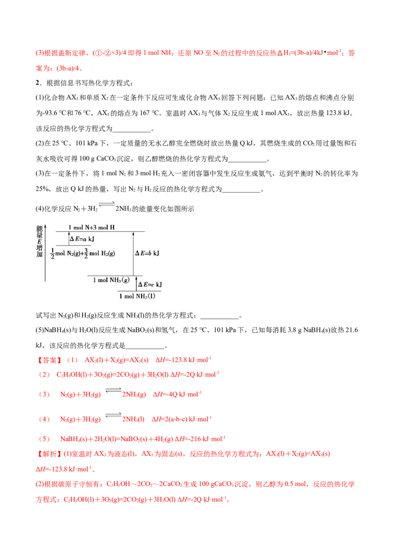 第一章章末归纳总结-（人教版2019选择性必修1）（解析版）_高化_595801221724高中化学新人教版选择性必修一二三电子版教案PPT课件高中试卷_选择性必修1册（人教版）_专项练习