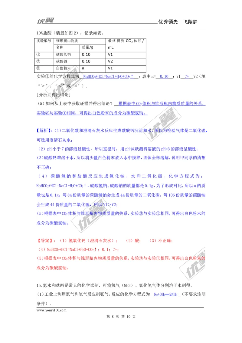 2016年安徽省中考化学试卷_初中化学_01.人教版初中化学_01.初中化学课件PPT--教案--试题_初中化学全套(课件--教案--配套)_18年初中化学9年级上_18秋九化上(RJ)--8.各地真题