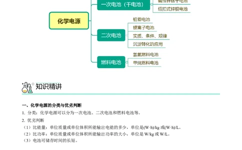 第25讲化学电源（教师版）-（人教2019选择性必修1）_高化_595801221724高中化学新人教版选择性必修一二三电子版教案PPT课件高中试卷_选择性必修1册（人教版）_讲义