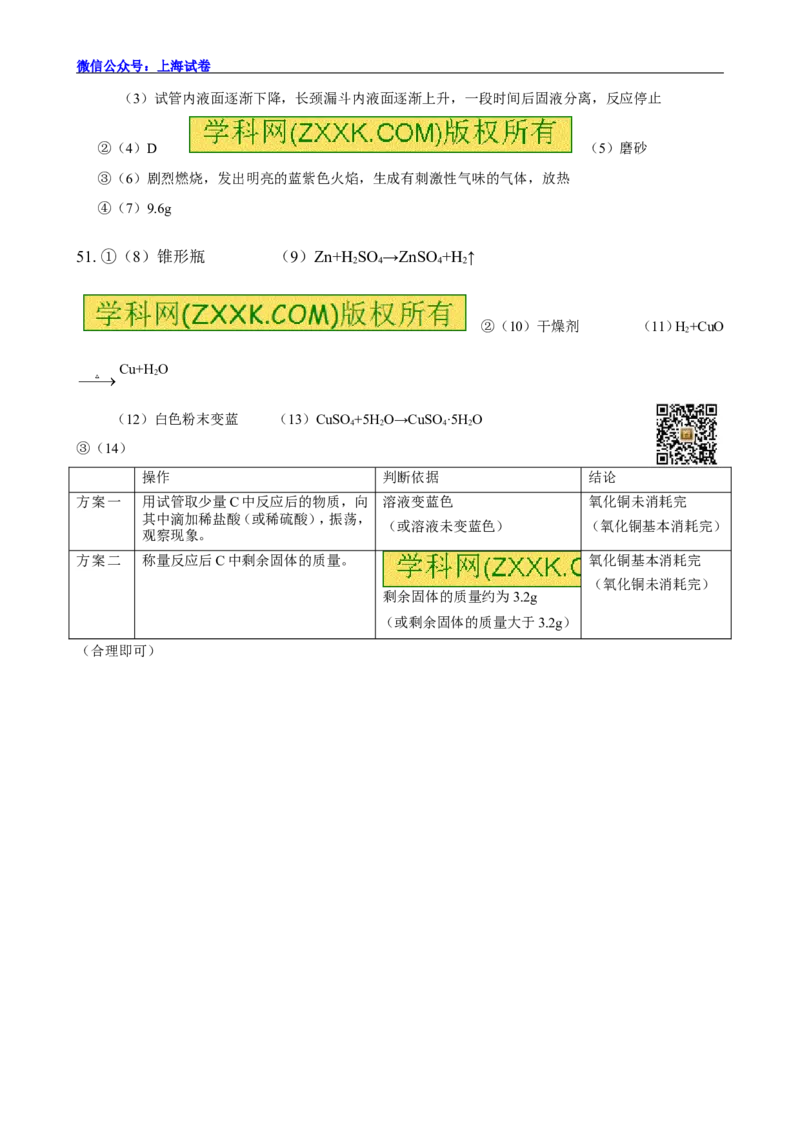 上海市2017年中考化学试题（word版%2C含答案）_初中化学_01.人教版初中化学_01.初中化学课件PPT--教案--试题_初中化学18年试卷_人教版九年级化学下册2018