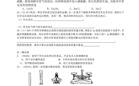 初三化学易错题集_初中化学_01.人教版初中化学_12.中考化学（赠送）