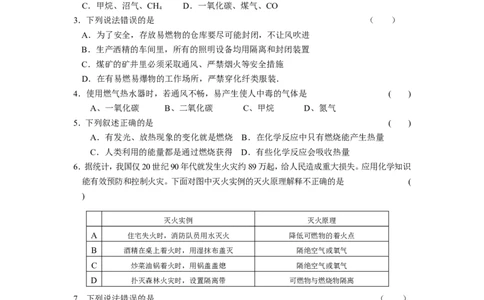 九上化学《第7单元__燃料及其利用》检测题_初中化学_01.人教版初中化学_01.初中化学课件PPT--教案--试题_初中化学&mdash;课件&mdash;教案&mdash;试题-推荐_9年级上课件教案试题_9年级上试题