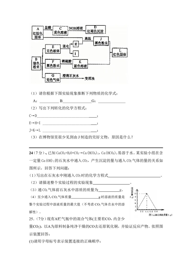 2007山东潍坊市初中化学素质和实验能力竞赛试题_初中化学_01.人教版初中化学_01.初中化学课件PPT--教案--试题_初中化学全套_化学试题_2007年全国各省初中化学竞赛初赛题汇编