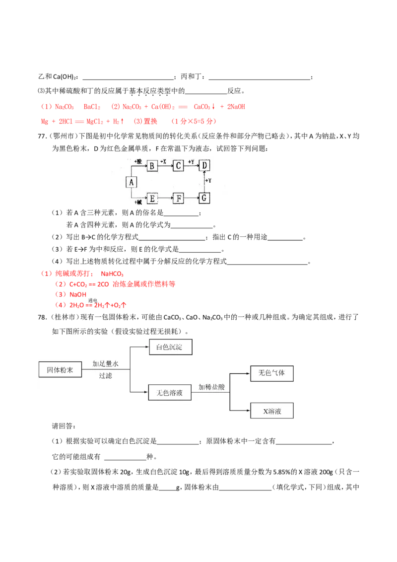 2007-2011五年全国各地中考化学试题分类汇编第十单元酸和碱_初中化学_01.人教版初中化学_01.初中化学课件PPT--教案--试题_初中化学全套_化学试题
