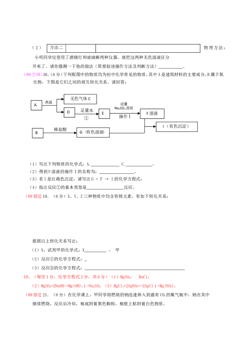 2007-2011五年全国各地中考化学试题分类汇编第十单元酸和碱_初中化学_01.人教版初中化学_01.初中化学课件PPT--教案--试题_初中化学全套_化学试题