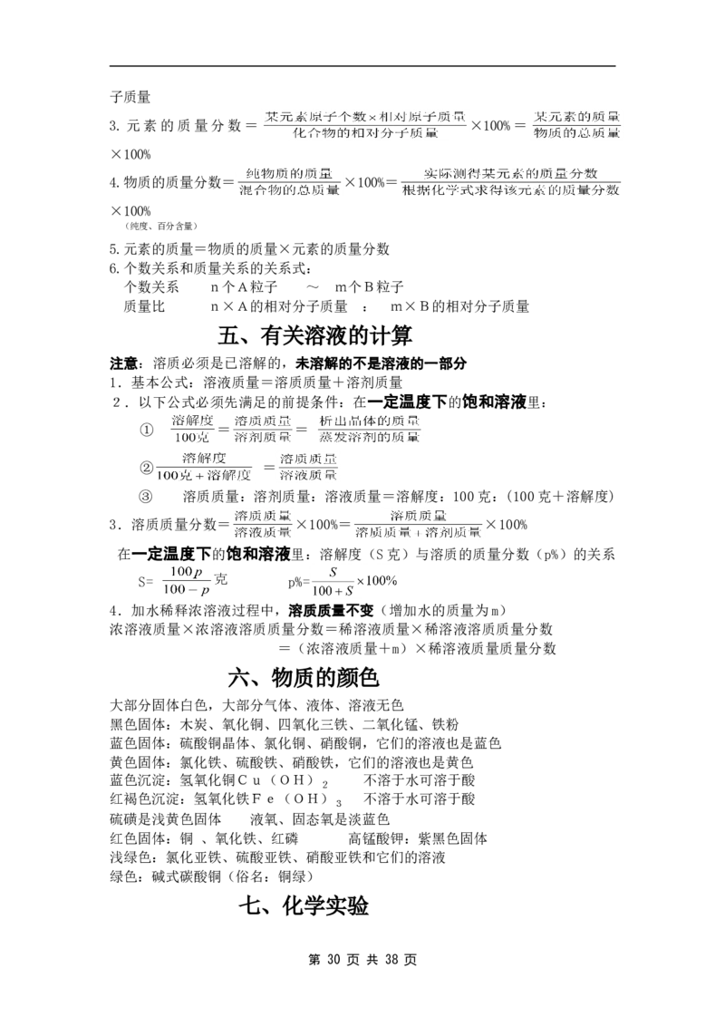 中考化学总复习基础知识详细总结.2_初中化学_01.人教版初中化学_12.中考化学（赠送）