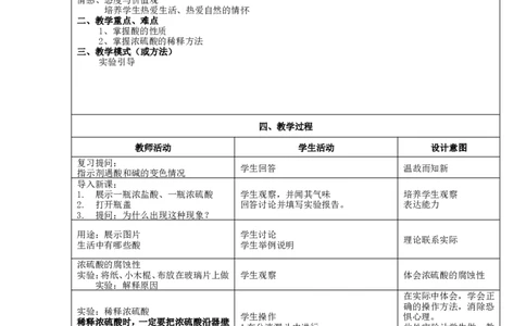 初三化学第十单元-酸和碱课时教案_初中化学_01.人教版初中化学_01.初中化学课件PPT--教案--试题_初中化学&mdash;课件&mdash;教案&mdash;试题-推荐_9年级下课件教案试题_9年级下教案_第10单元