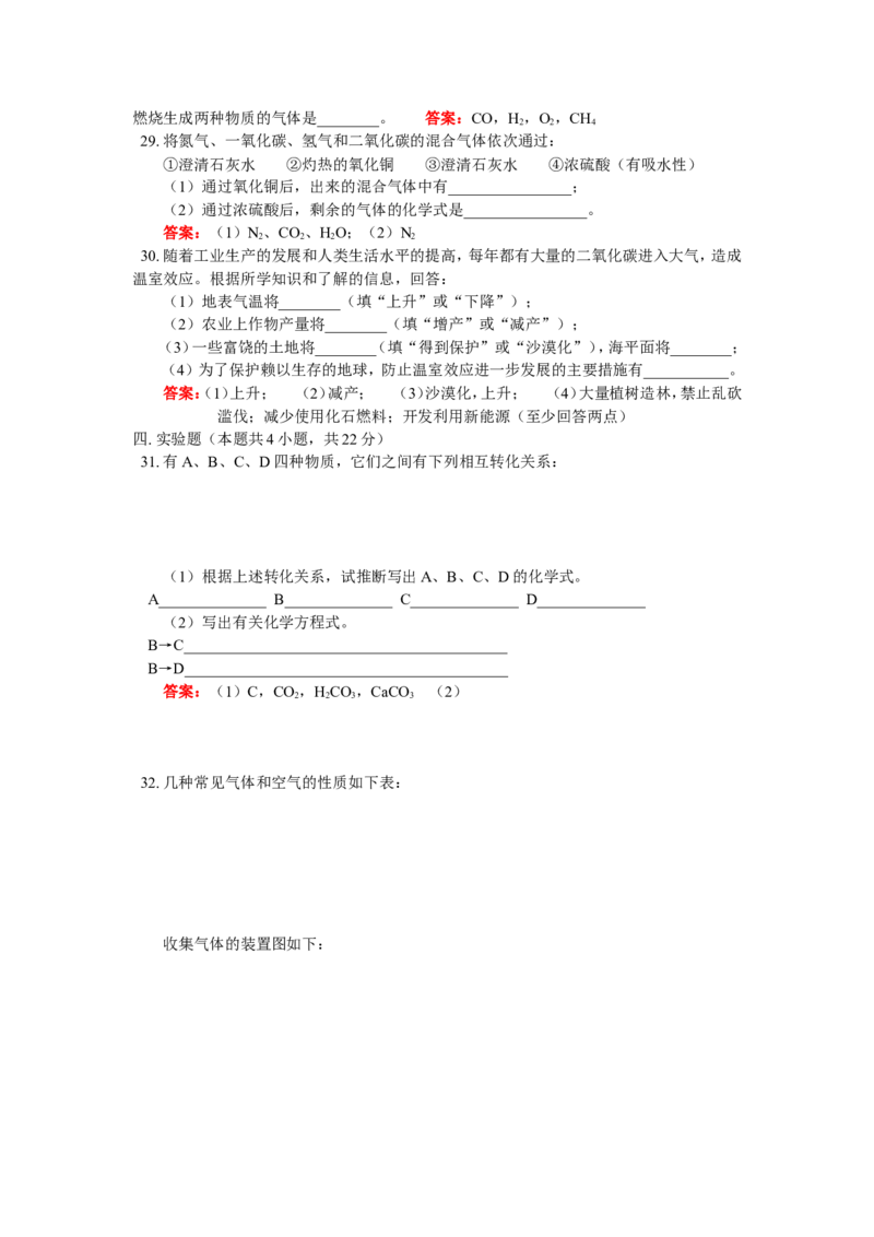 九年级18　期末检测卷_初中化学_01.人教版初中化学_01.初中化学课件PPT--教案--试题_初中化学18年试卷_人教版九年级化学上册2018_2018同步教育信息九年级化学辅导教学案和练习