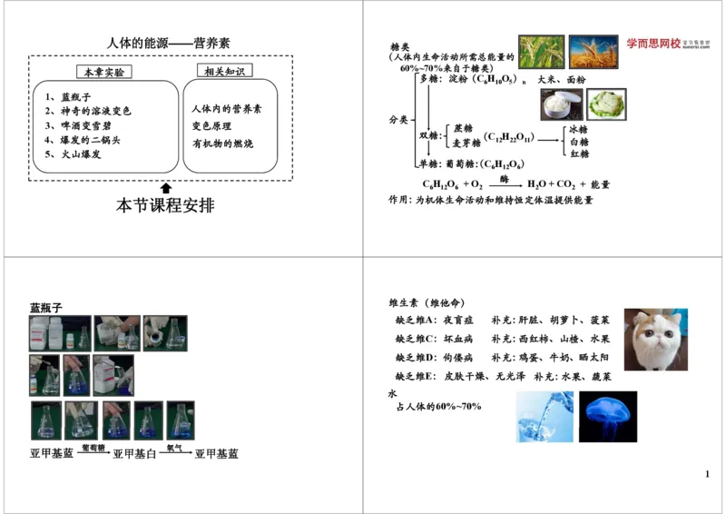 人体的能源&mdash;&mdash;营养素_初中化学_01.人教版初中化学_04.初中化学实验视频_课外化学实验兴趣_第17讲人体的能源&mdash;&mdash;营养素