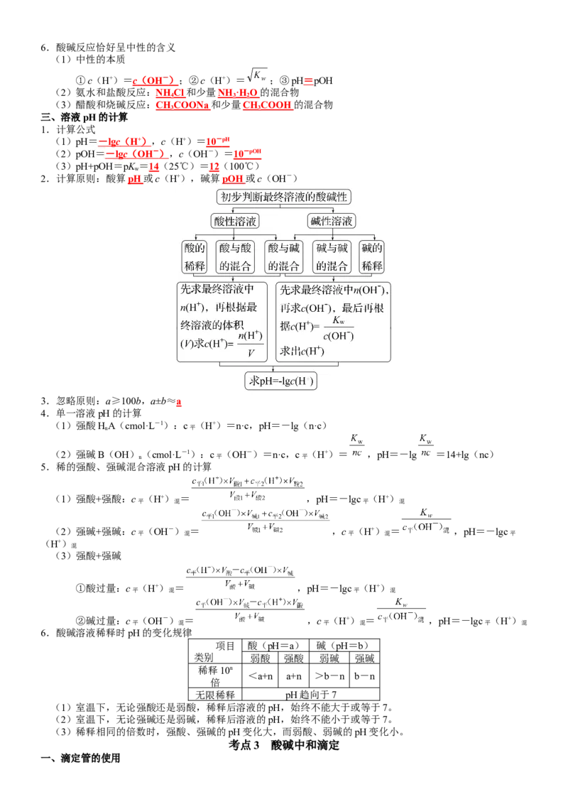 第3章水溶液中的离子反应与平衡-知识清单（人教版2019选择性必修1）_高化_595801221724高中化学新人教版选择性必修一二三电子版教案PPT课件高中试卷_选择性必修1册（人教版）