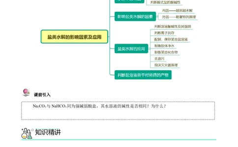 第20讲盐类水解的影响因素及应用（学生版）-（人教2019选择性必修1）_高化_595801221724高中化学新人教版选择性必修一二三电子版教案PPT课件高中试卷_选择性必修1册（人教版）_讲义