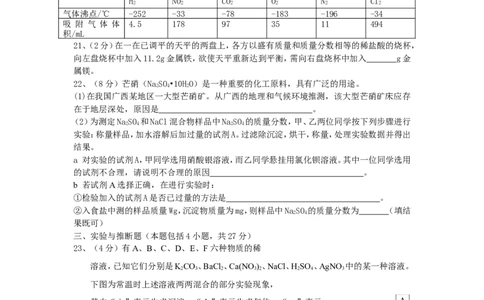 2006年全国初中学生化学素质和试验能力竞赛山东赛区初赛试题_初中化学_01.人教版初中化学_01.初中化学课件PPT--教案--试题_初中化学全套_化学试题