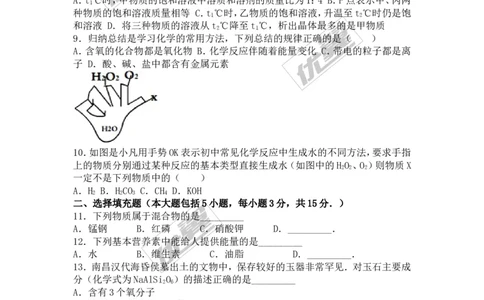 2016年江西省中考化学试卷（word版，含解析）_初中化学_01.人教版初中化学_01.初中化学课件PPT--教案--试题_初中化学全套(课件--教案--配套)_18年初中化学9年级上_2016年中考真题卷