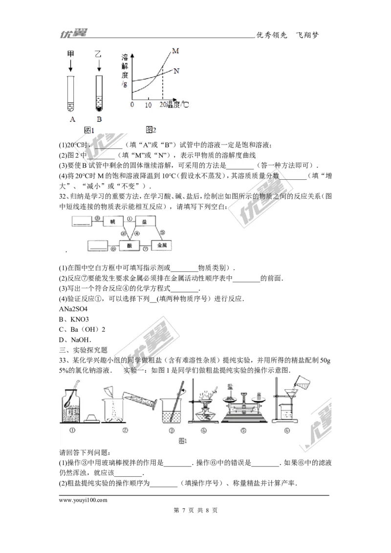 2017年湖南省邵阳市武冈区校级中考化学模拟试题（无答案）_初中化学_01.人教版初中化学_01.初中化学课件PPT--教案--试题_初中化学全套(课件--教案--配套)_18年初中化学9年级下