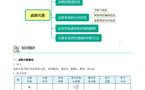 第31讲卤族元素（学生版）-（人教版2019）_高化_595801221724高中化学新人教版选择性必修一二三电子版教案PPT课件高中试卷_必修一册（人教版）_讲义