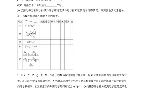 第一章章末检测-练习-2020-2021学年下学期高二化学同步精品课堂(新教材人教版选择性必修2)（原卷版）_高化_2025春-人教版高中化学_04新版高中化学选择性必修2_04课件+教案+学案+习题_习题