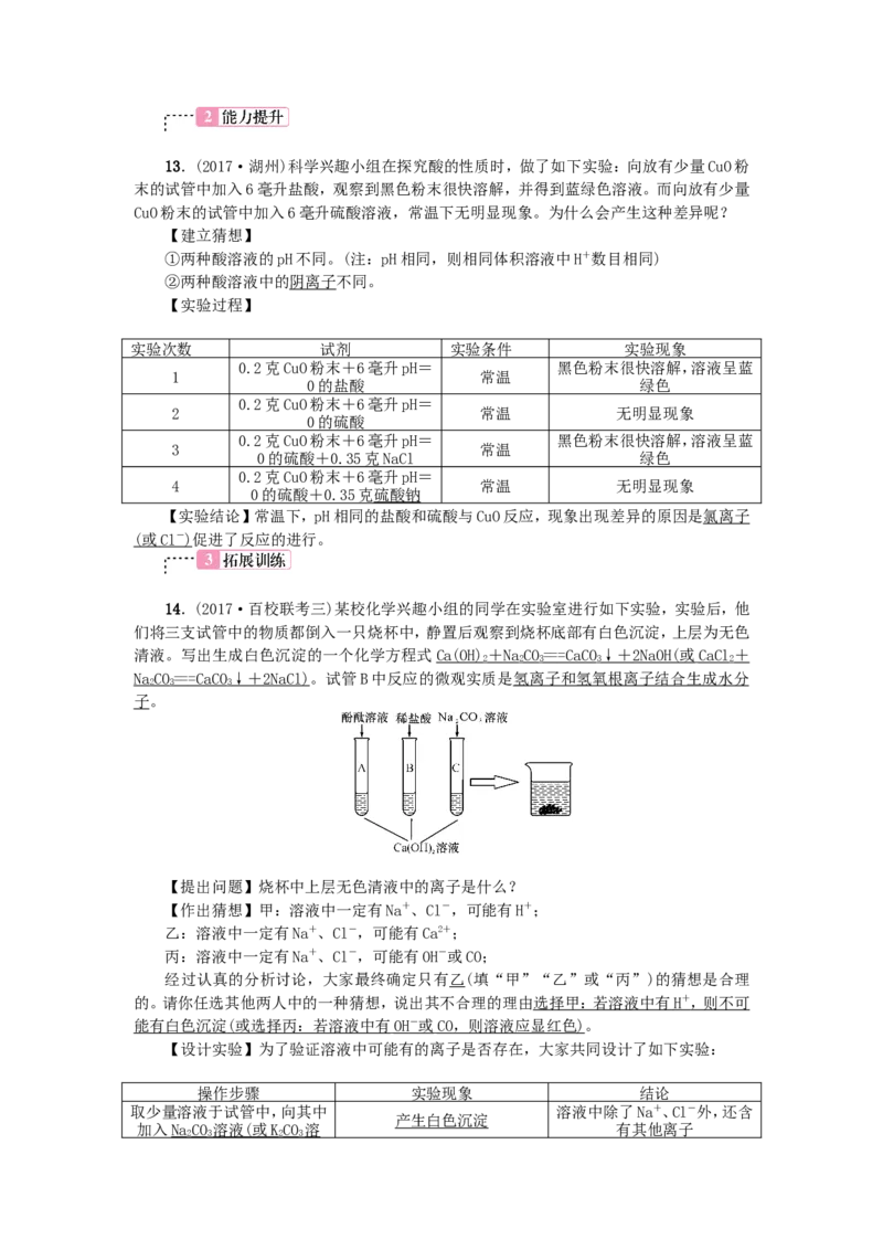 2018年中考化学人教版总复习第5讲　酸、碱、盐习题_初中化学_01.人教版初中化学_07.初中化学中考总复习_2018年中考化学人教版总复习