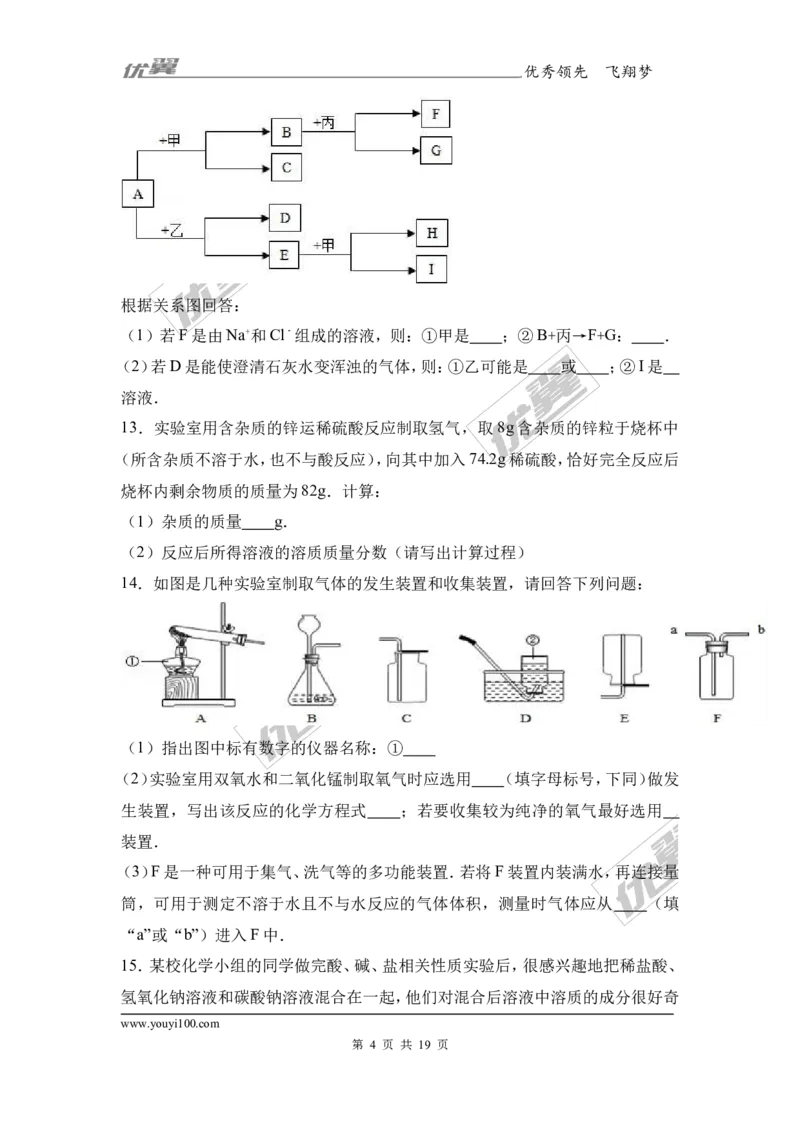 2017年湖北省黄冈市黄梅县校级中考化学模拟试卷（解析版）_初中化学_01.人教版初中化学_01.初中化学课件PPT--教案--试题_初中化学全套(课件--教案--配套)_18年初中化学9年级下