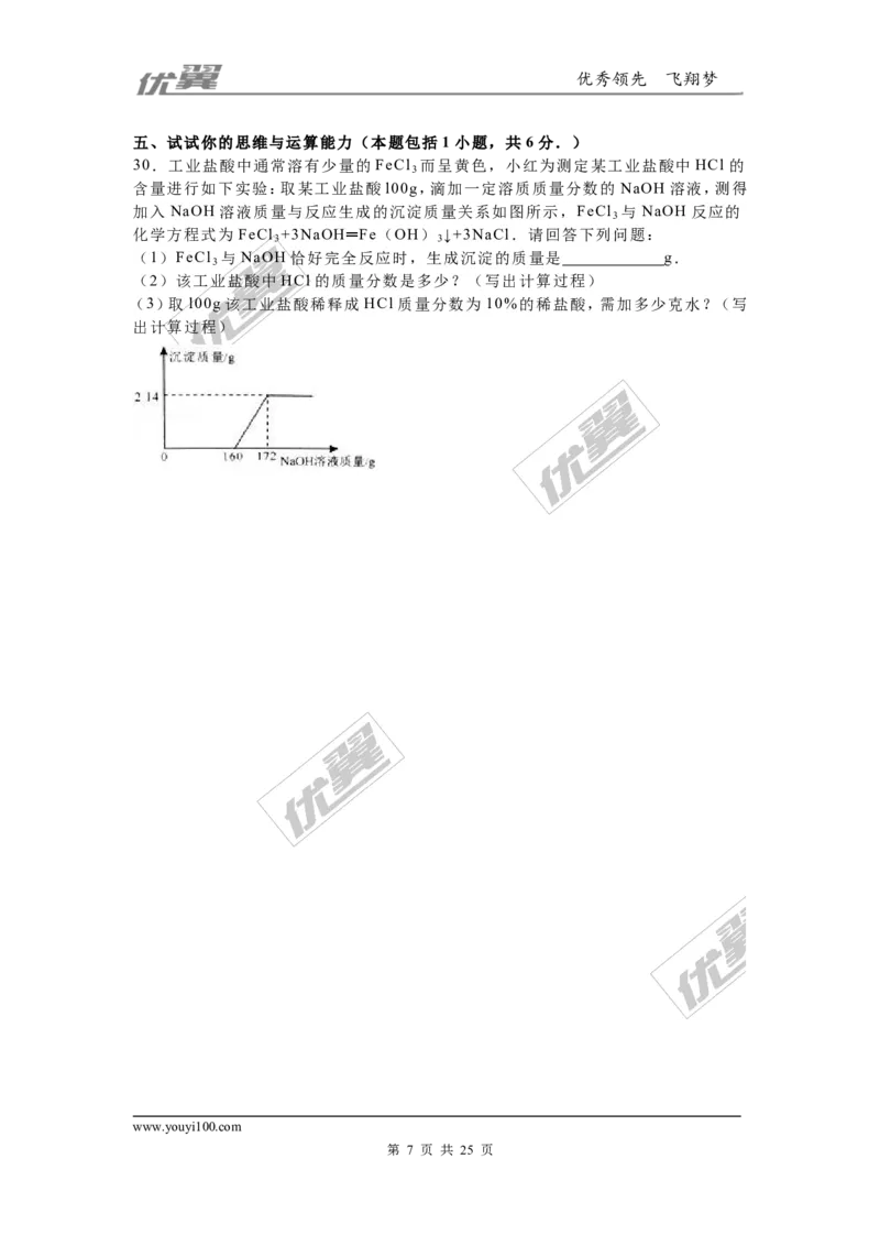 2016年广西崇左市、玉林市、防城港市中考化学试题（word版，含解析）_初中化学_01.人教版初中化学_01.初中化学课件PPT--教案--试题_初中化学全套(课件--教案--配套)_2016中考真题卷