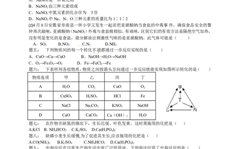 人教版化学中考专题复习--盐、化肥经典精讲课后练习及详解_初中化学_01.人教版初中化学_07.初中化学中考总复习_人教版化学中考专题复习