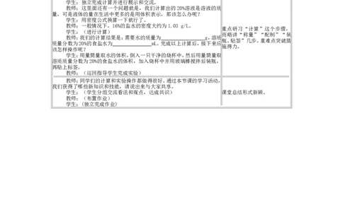 2012-2013学年九年级化学（人教版下册）第9单元《课题3溶质的质量分数》教案_初中化学_01.人教版初中化学_01.初中化学课件PPT--教案--试题_初中化学全套_化学教案